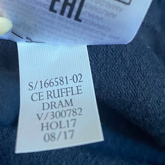 Banana Republic sweater 3/4 ruffle sleeve blue XS - Picture 8 of 11